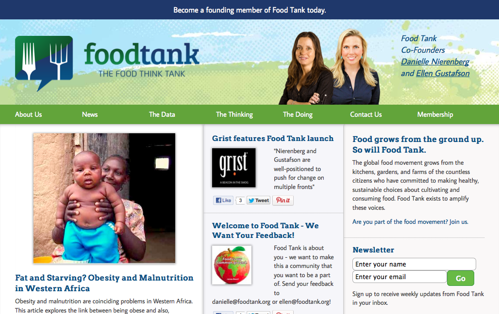 The Food Tank: Rebuilding the World’s Food System with Data